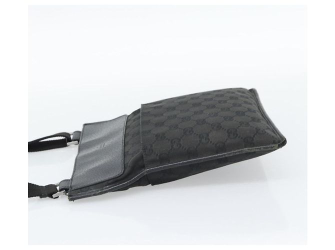 Borsa a Spalla GUCCI GG Canvas Nera Argento 27639 Auth 193967 Nero - vista 3