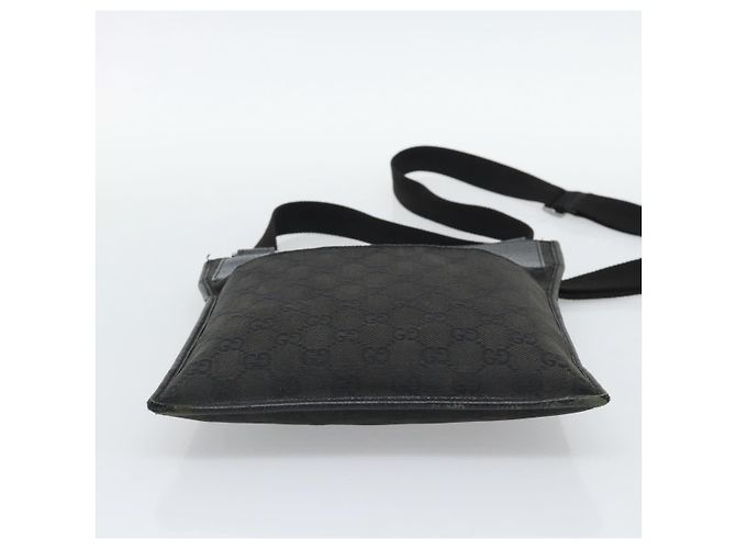 Borsa a Spalla GUCCI GG Canvas Nera Argento 27639 Auth 193967 Nero - vista 5