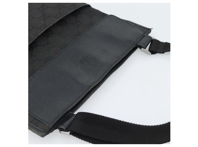 Borsa a Spalla GUCCI GG Canvas Nera Argento 27639 Auth 193967 Nero - vista 6
