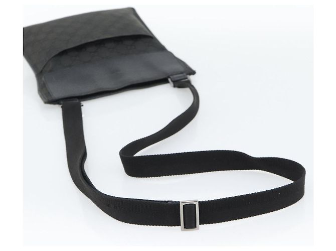 Borsa a Spalla GUCCI GG Canvas Nera Argento 27639 Auth 193967 Nero - vista 7