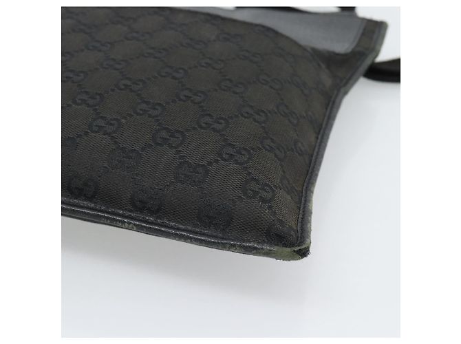 Borsa a Spalla GUCCI GG Canvas Nera Argento 27639 Auth 193967 Nero - vista 9