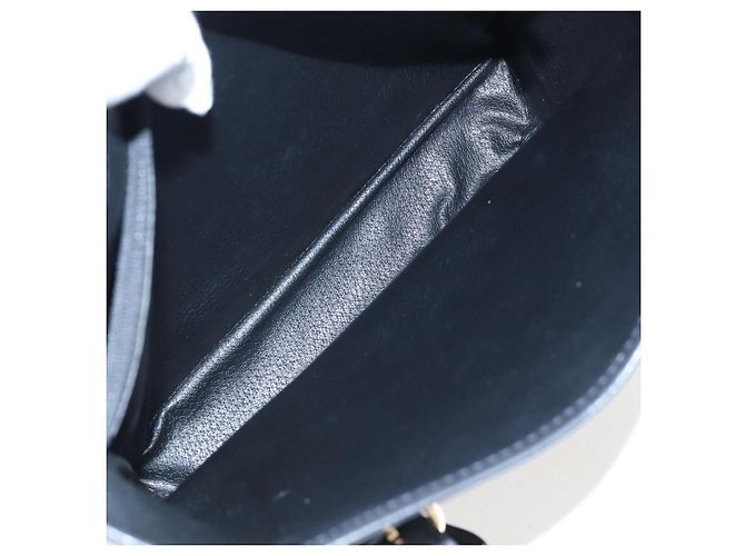 Céline CELINE Macadam Canvas Handtasche PVC Leder Schwarz Gold Auth 191816V Golden - Ansicht 23
