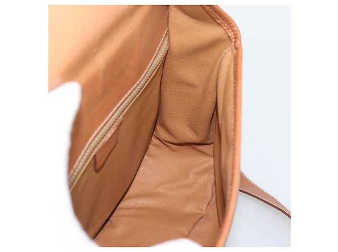 Céline Bolsa de ombro CELINE Macadam em PVC e couro marrom com detalhes dourados Auth ka5340 - vista 18