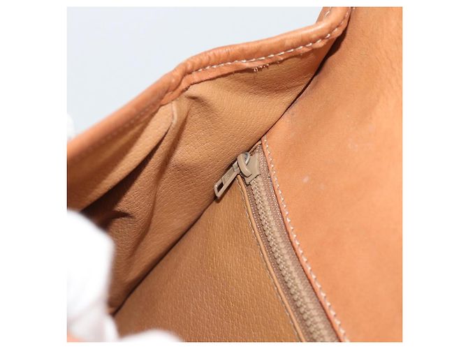 Céline Bolsa de ombro CELINE Macadam em PVC e couro marrom com detalhes dourados Auth ka5340 - vista 20
