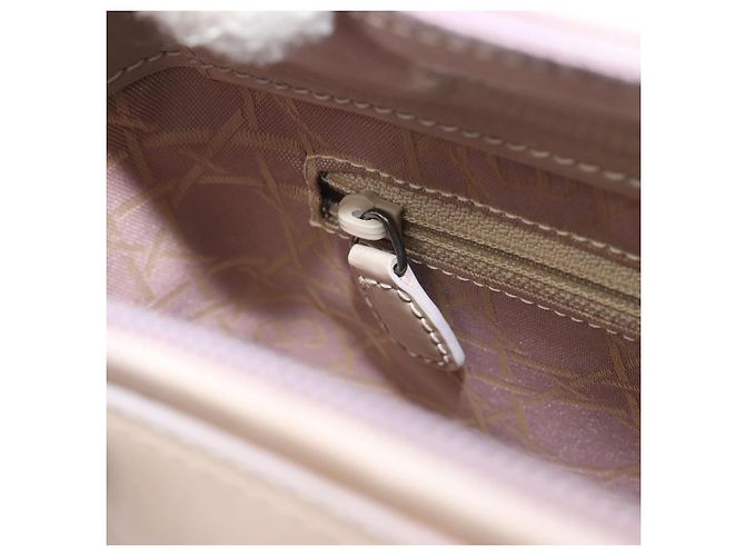 Borsa Christian Dior Maris Pearl in vernice Beige Argento Auth 193082A - vista 21