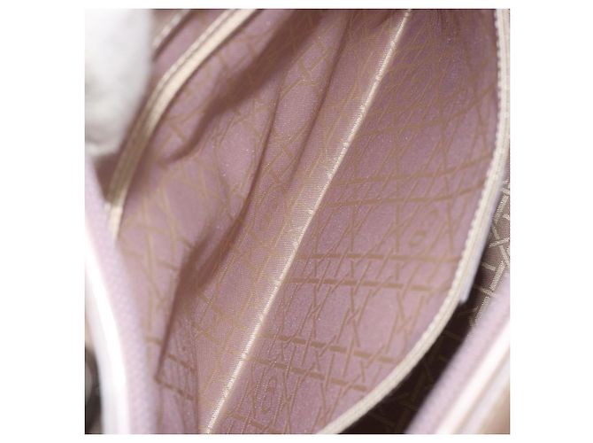 Borsa Christian Dior Maris Pearl in vernice Beige Argento Auth 193082A - vista 22