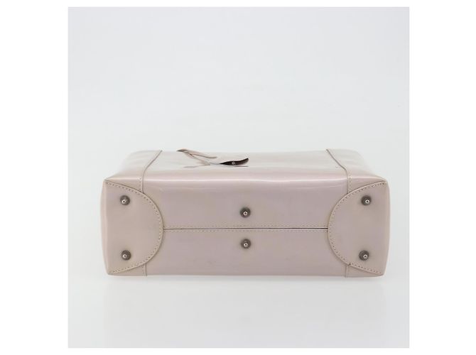 Borsa Christian Dior Maris Pearl in vernice Beige Argento Auth 193082A - vista 5
