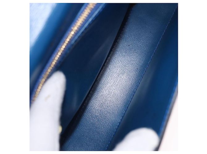 LOUIS VUITTON Epi Malesherbes Hand Bag Blue M52375 LV Auth ka5454 - vista 10