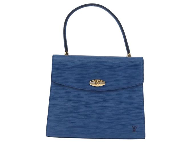 LOUIS VUITTON Epi Malesherbes Hand Bag Blue M52375 LV Auth ka5454 - vista 13