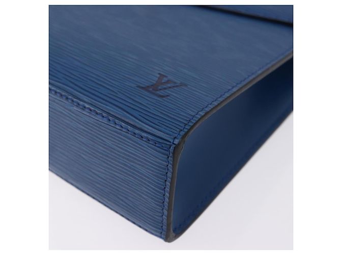 LOUIS VUITTON Epi Malesherbes Hand Bag Blue M52375 LV Auth ka5454 - vista 15