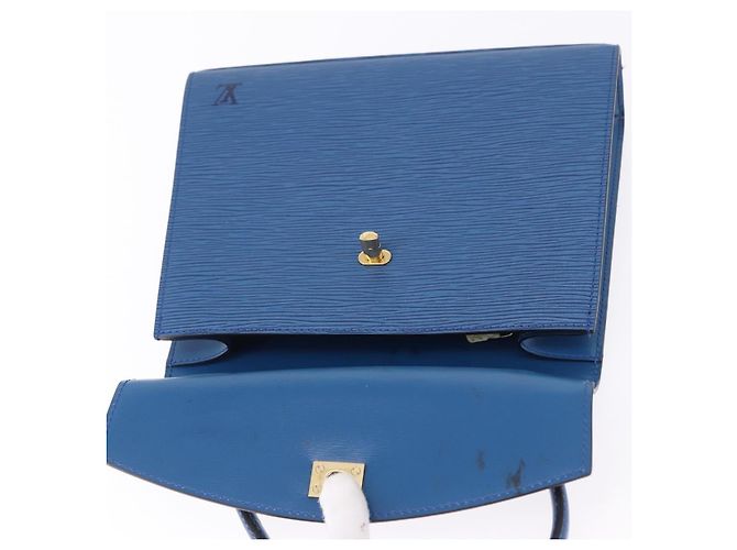 LOUIS VUITTON Epi Malesherbes Hand Bag Blue M52375 LV Auth ka5454 - vista 19