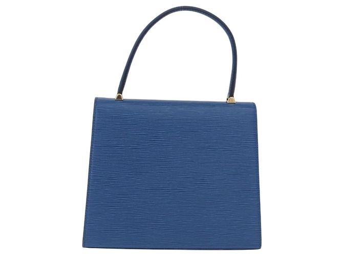 LOUIS VUITTON Epi Malesherbes Hand Bag Blue M52375 LV Auth ka5454 - vista 2