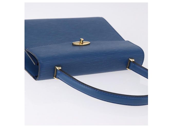 LOUIS VUITTON Epi Malesherbes Hand Bag Blue M52375 LV Auth ka5454 - vista 6