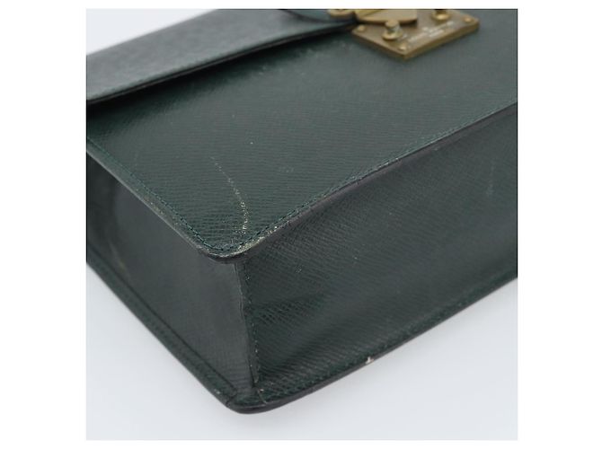 LOUIS VUITTON Pochette Kour Clutch Taiga Epicea M30194 LV Auth ka5336 - vista 14