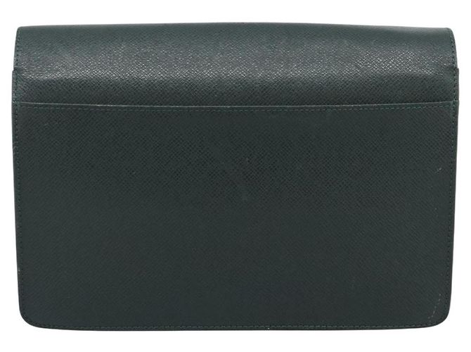 LOUIS VUITTON Pochette Kour Clutch Taiga Epicea M30194 LV Auth ka5336 - vista 2
