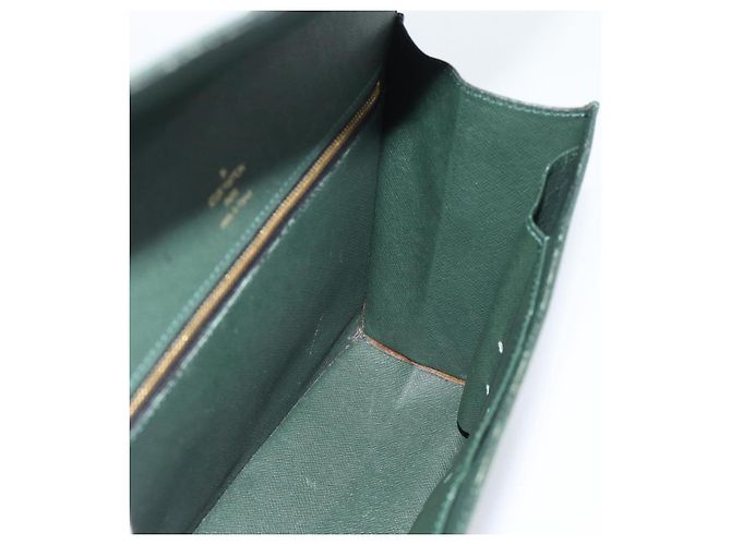 LOUIS VUITTON Pochette Kour Clutch Taiga Epicea M30194 LV Auth ka5336 - vista 20