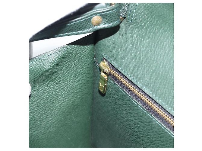 LOUIS VUITTON Pochette Kour Clutch Taiga Epicea M30194 LV Auth ka5336 - vista 22