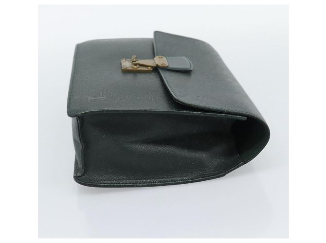 LOUIS VUITTON Pochette Kour Clutch Taiga Epicea M30194 LV Auth ka5336 - vista 4