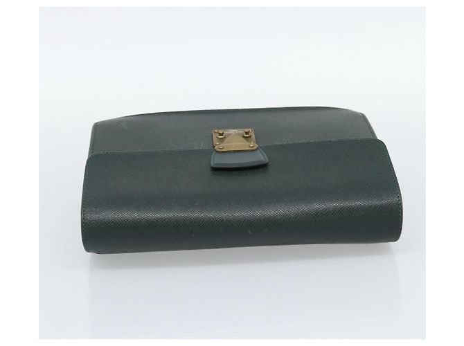 LOUIS VUITTON Pochette Kour Clutch Taiga Epicea M30194 LV Auth ka5336 - vista 5