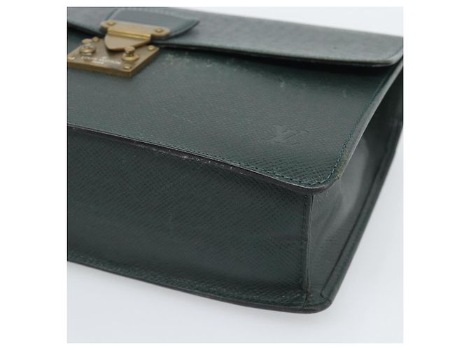 LOUIS VUITTON Pochette Kour Clutch Taiga Epicea M30194 LV Auth ka5336 - vista 7