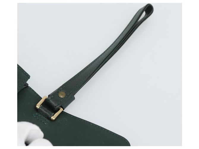LOUIS VUITTON Pochette Kour Clutch Taiga Epicea M30194 LV Auth ka5336 - vista 8