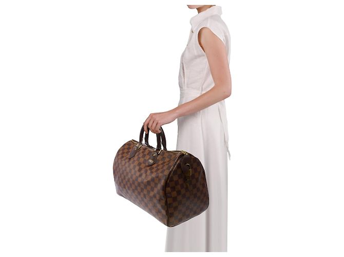 Borsa LOUIS VUITTON Speedy in Toile Marrone - 103781 - vista 13