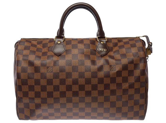 Borsa LOUIS VUITTON Speedy in Toile Marrone - 103781 - vista 3