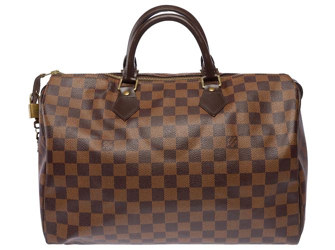 Borsa LOUIS VUITTON Speedy in Toile Marrone - 103781 - vista 4