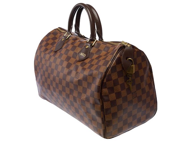 Borsa LOUIS VUITTON Speedy in Toile Marrone - 103781 - vista 5