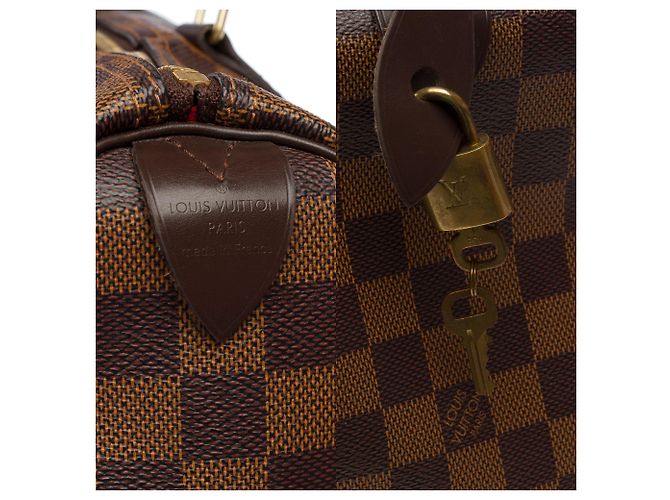 Borsa LOUIS VUITTON Speedy in Toile Marrone - 103781 - vista 7