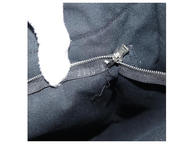 Hermès Borsa Fourre Tout MM HERMES Canvas 3 Set Navy Black Red Auth fm5405A Nero Argento - vista 11