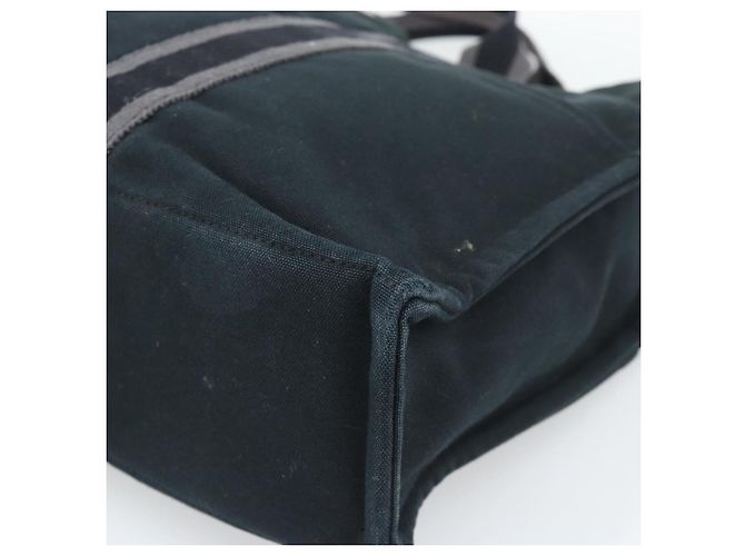 Hermès Borsa Fourre Tout MM HERMES Canvas 3 Set Navy Black Red Auth fm5405A Nero Argento - vista 15