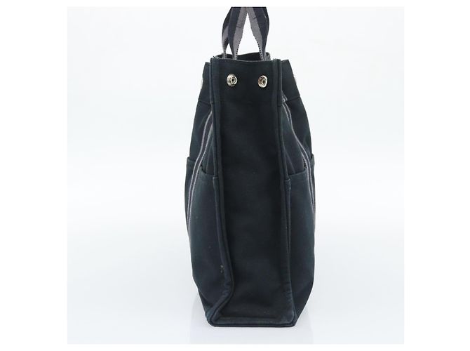 Hermès Borsa Fourre Tout MM HERMES Canvas 3 Set Navy Black Red Auth fm5405A Nero Argento - vista 3