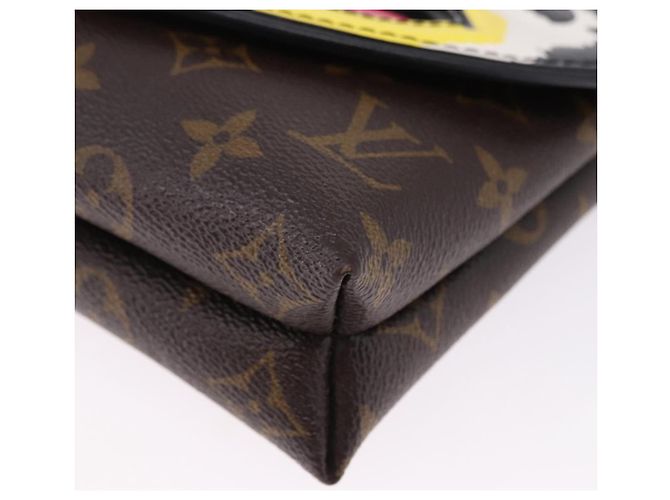 LOUIS VUITTON Yamamoto Kansai Pochette Kabuki Mask M43532 Auth ka5449SAM Nero Monogramma - vista 15