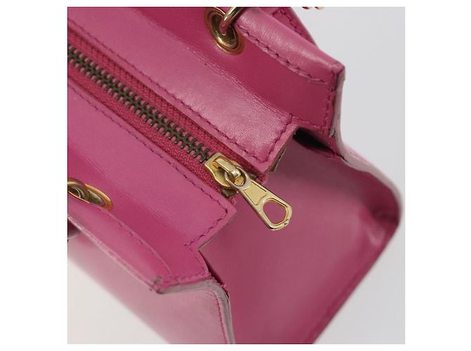 Céline Borsa CELINE in pelle 2way Rosa Oro Auth 193077A D'oro - vista 10