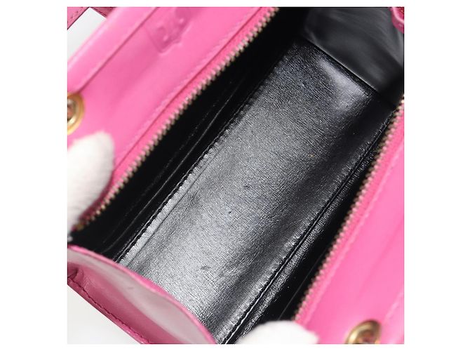 Céline Borsa CELINE in pelle 2way Rosa Oro Auth 193077A D'oro - vista 11