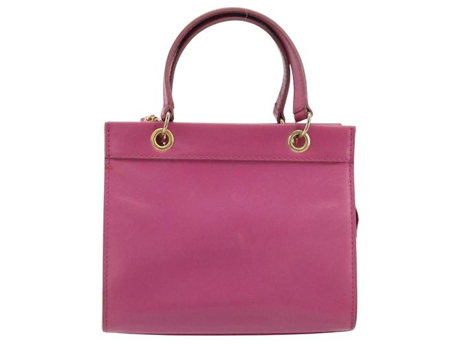 Céline Borsa CELINE in pelle 2way Rosa Oro Auth 193077A D'oro - vista 13