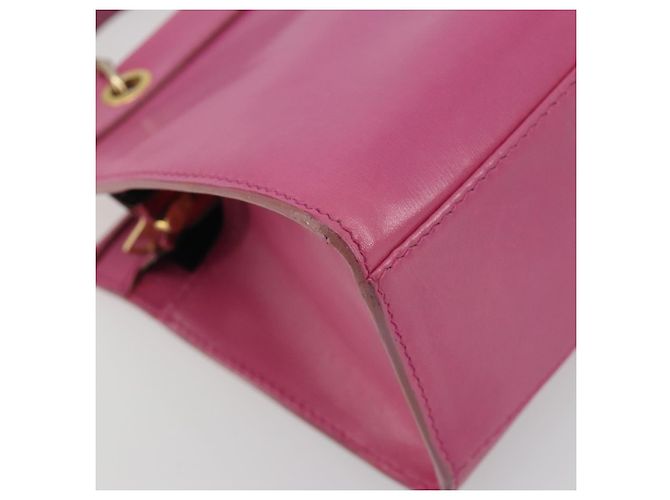 Céline Borsa CELINE in pelle 2way Rosa Oro Auth 193077A D'oro - vista 16