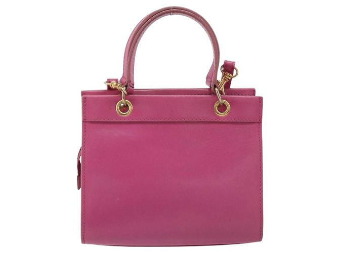 Céline Borsa CELINE in pelle 2way Rosa Oro Auth 193077A D'oro - vista 2