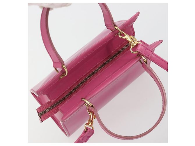 Céline Borsa CELINE in pelle 2way Rosa Oro Auth 193077A D'oro - vista 6