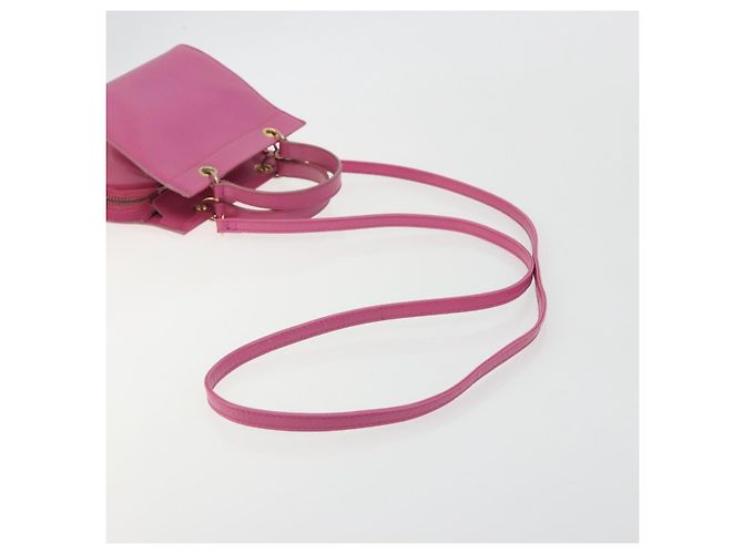 Céline Borsa CELINE in pelle 2way Rosa Oro Auth 193077A D'oro - vista 8