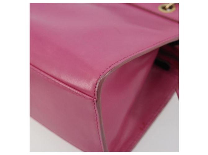 Céline Borsa CELINE in pelle 2way Rosa Oro Auth 193077A D'oro - vista 9
