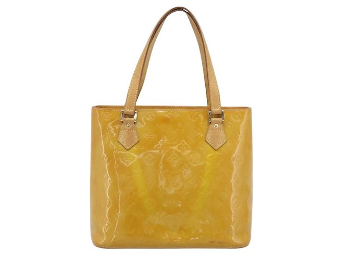 LOUIS VUITTON Borsa Monogram Vernis Houston Beige M91004 LV Auth ka5342 - vista 13