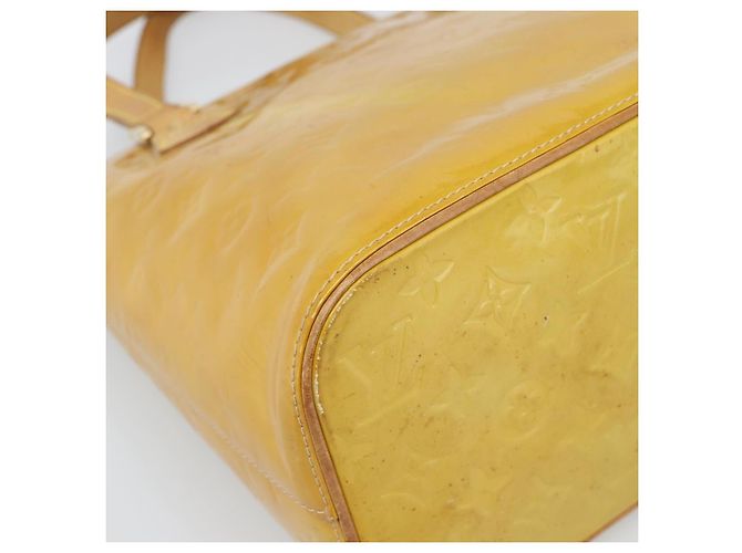 LOUIS VUITTON Borsa Monogram Vernis Houston Beige M91004 LV Auth ka5342 - vista 14