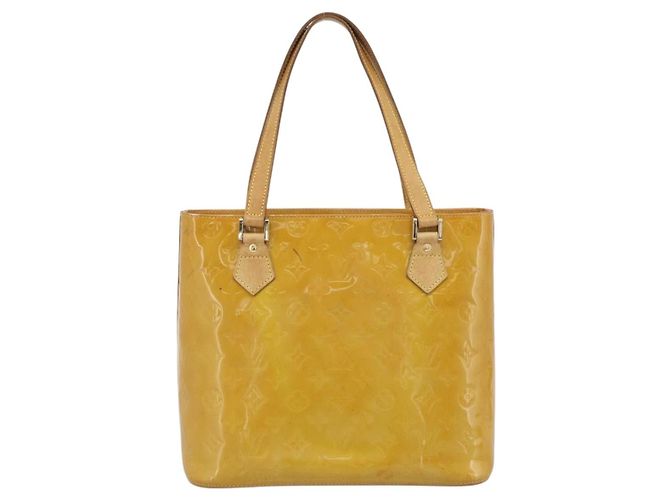 LOUIS VUITTON Borsa Monogram Vernis Houston Beige M91004 LV Auth ka5342 - vista 2