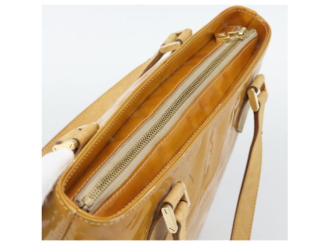LOUIS VUITTON Borsa Monogram Vernis Houston Beige M91004 LV Auth ka5342 - vista 6