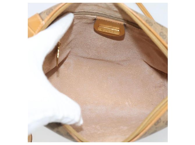 Borsa a Spalla GUCCI Micro GG in PVC e Pelle Beige Oro 007 115 0093 Auth ar14097 - vista 11
