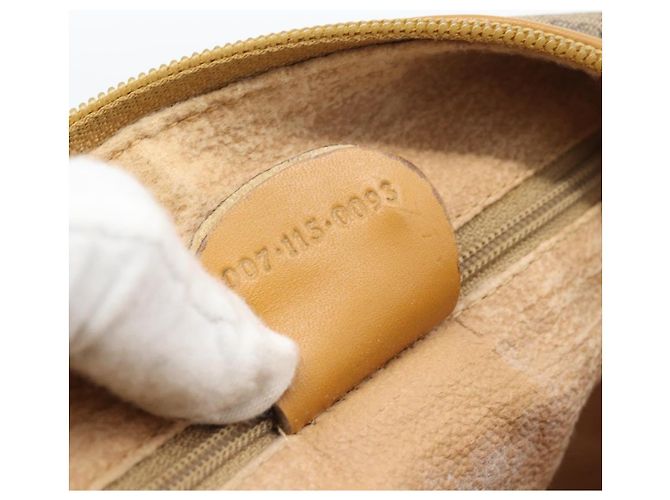 Borsa a Spalla GUCCI Micro GG in PVC e Pelle Beige Oro 007 115 0093 Auth ar14097 - vista 12