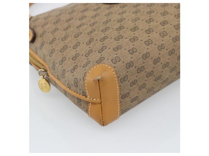 Borsa a Spalla GUCCI Micro GG in PVC e Pelle Beige Oro 007 115 0093 Auth ar14097 - vista 14