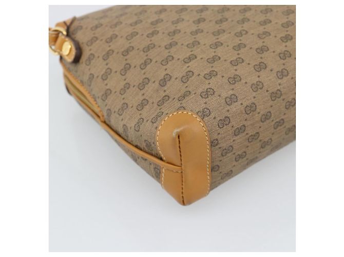 Borsa a Spalla GUCCI Micro GG in PVC e Pelle Beige Oro 007 115 0093 Auth ar14097 - vista 16